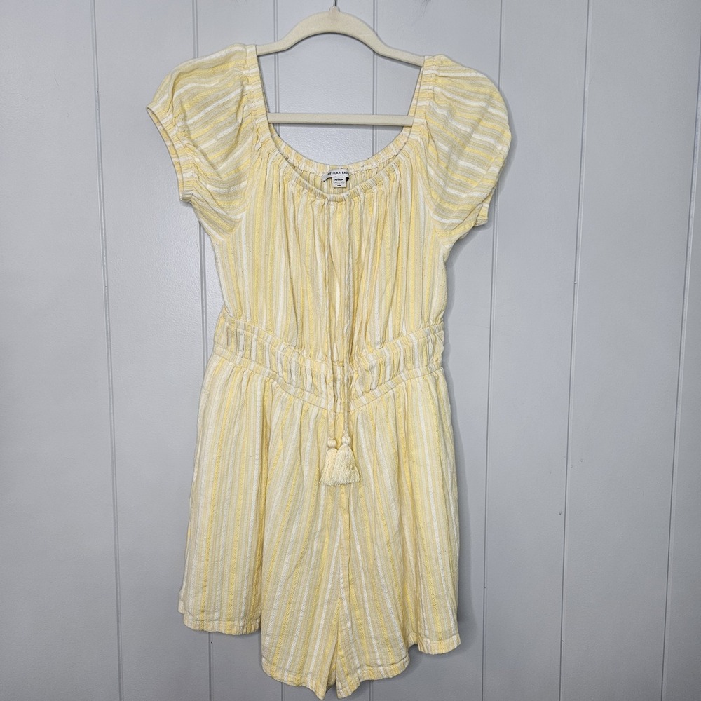 American Eagle Romper Shorts Size‎ Medium Pockets Short Sleeved